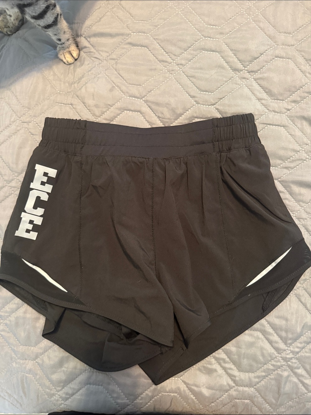 ECE Logo Women's Black Athletic Running Shorts